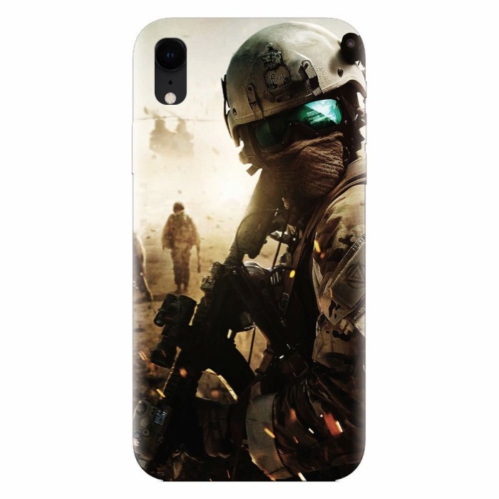 Husa silicon pentru Apple Iphone XR, Battlefield