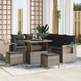 VidaXL Set de canapele pentru grădină 8 pcs Gri 90 x 55 x 71 cm