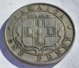 245. Moneda Jamaica 1 penny 1919 (tiraj 251.000 buc)