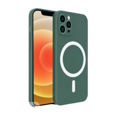 Huse silicon cu incarcare wireless MagSafe compatibila cu Iphone 14 Pro Verde