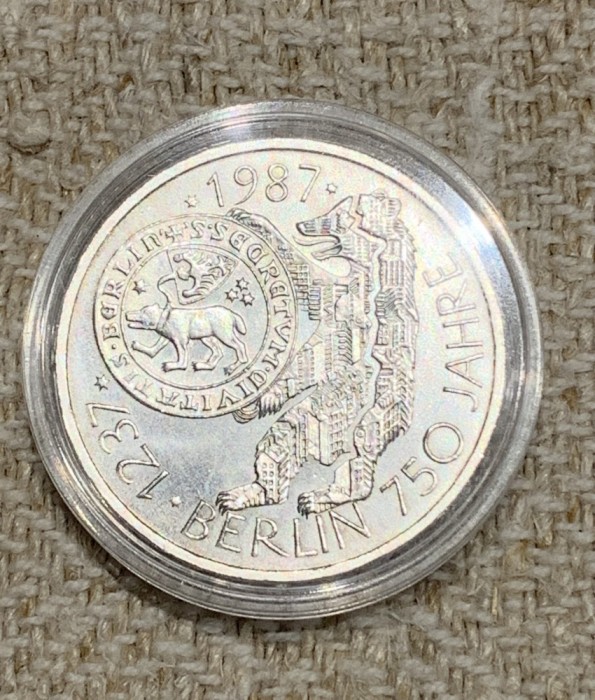 Moneda 10 mărci 1987 argint prof