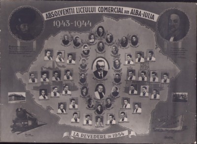 HST PM91 Poză absolvenții Liceului comercial din Alba Iulia 1944 foto
