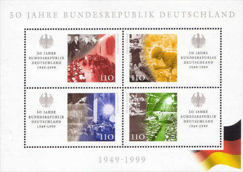 Germania 1999 - 50th aniv. Federal Republic, bloc neuzat