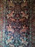 Covor iranian de colecție, model cavaleri, 160 x 95 cm