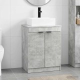 Cumpara ieftin Dulap pentru Chiuveta de Baie Gri Beton 54 x 41 x 99,5 cm