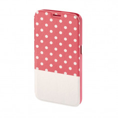 Husa Booklet Lovely Dots Samsung Galaxy S6, Roz/Alb