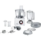 Robot de bucatarie Bosch MC812W620, 1100 W, pana la 50 functii, functie Smart, bol 3.9 l, blender 1.5 l, discuri inox, alb