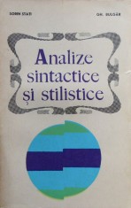Analize sintactice si stilistice (Sorin Stati, Gheorghe Bulgar) foto