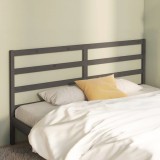 Gossi tablie de pat, gri, 206x4x100 cm, lemn masiv de pin