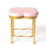 Taburet roz metalic 46 cm