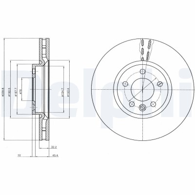 DELPHI BG9106 Disc frana foto