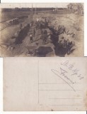 Focsani ( Vrancea ) - Transee la gara -animata, rara-militara, WWI,WK1, Circulata, Printata