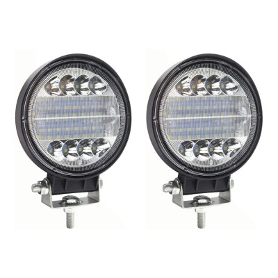 Set 2 x Proiectoare auto rotunde 24LED, 9/30V, 48W, combo foto