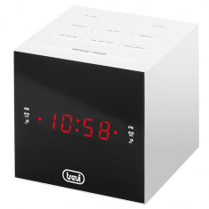 Radio cu ceas si alarma display cu LED RC 855C alb Trevi