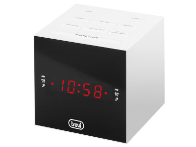 Radio cu ceas si alarma display cu LED RC 855C alb Trevi foto