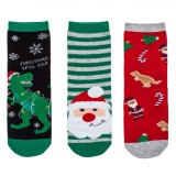 șosete Crăciun, CRA 3PER, Baieti, 3 Perechi, Multicolor, Marimea 23-26
