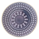 Cumpara ieftin Set 8 farfurii ceramica violet 13x2 cm