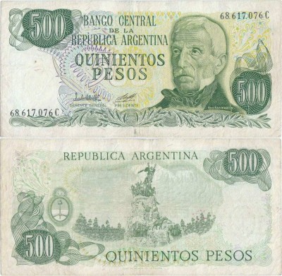 1979 , 500 pesos ley ( P-303a.3 ) - Argentina foto