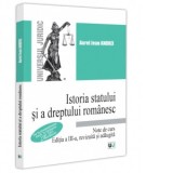 Istoria statului si a dreptului romanesc. Note de curs. De la prestatalitatea traca, la formarea Legii Tarii si Descalecat, editia a III-a, revizuita