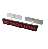 Emblema fata grila cu prinderi incluse 4MOTION negru cu rosu logo vw VW
