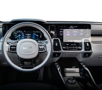 Folie Protectie Navigatie Kia Sorento 2020-2024, Duragon, protectie Display Navigatie, silicon Transparent, Anti-zgarieturi, kit instalare foto