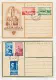 Romania 1938 serie Nicolae Grigorescu stampilata pe doua carti postale speciale Expozitia Filatelica Sibiu