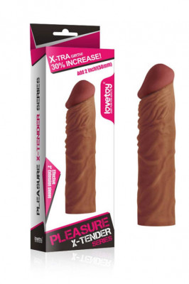 Prelungitor Pleasure X-Tender Penis Sleeve Brown 3 foto