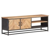Cumpara ieftin Comoda TV, 120x30x40 cm, lemn masiv de acacia
