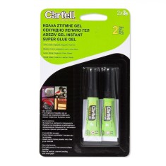 Adeziv Gel Cartell, 2x3g, Lemn/Sticlă/Ceramică/Piele/Plastic, Capacitate Instantanee