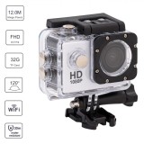 Cameră Acțiune HD 1080P, Ecran 2.0&quot;, WiFi, Unghi 140║, Rezistență Apă 30m, Timp &Icirc;nregistrare 120 minute, Baterie Re&icirc;ncărcabilă 900 mA, Negru/Alb, Oem