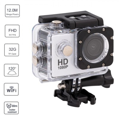 Camera de Actiune, Full HD, Wifi, 30 Fps, Display 2 inch, 5 MP, Silver foto