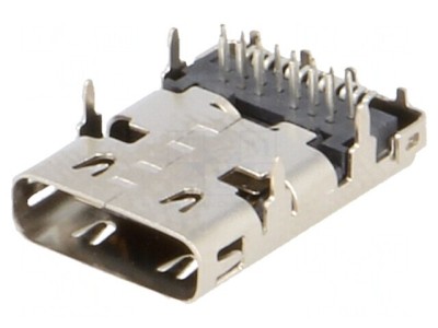 Soclu USB C &amp;icirc;n unghi USB 3.1 THT foto