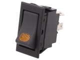 Comutator Rocker ON-OFF 20A 12V LED Negru