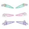 Set 6 Clame Păr Fete, 3D Unicorn Multicolor, Metalice, Accesorii Coafat