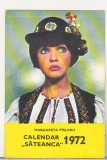 Bnk cld Calendar de buzunar 1972 Sateanca - Margareta Pislaru