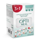 Cumpara ieftin Optimeal, Hrana umeda pisici, diferite arome, set Nr. 3, (3+1), 0.34kg