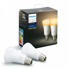 Set de 2 becuri Led Philips Hue, GU10, 8.5W (60W), 2200-6500K, 806 lumeni la 4000K foto