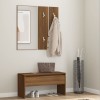 VidaXL Set de mobilier pentru hol, stejar maro, lemn prelucrat 820480