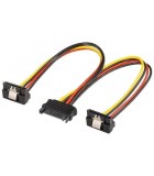 Cablu adaptor SATA mama la 2x SATA 90 grade tata Goobay 95115