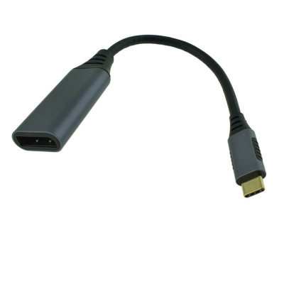 Cablu adaptor, convertor video, USB tip C tata la DisplayPort mama, Cablexpert 12136, lungime 15cm, negru foto