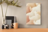 Tablou Canvas Abstract Pastel cu Onduleții de Catifea, 26 x 39 cm, CMCLASS