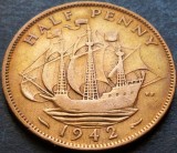 Cumpara ieftin Moneda istorica HALF PENNY - ANGLIA, anul 1942 *cod 3716 - GEORGIVS VI