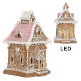 Cumpara ieftin Casuta Turta Dulce polirasina multicolora, led 9x10x15 cm