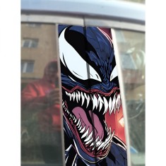 Sticker Auto Stalpi Usi Venom , Autocolant Agresiv si Modern pentru Masina Ta