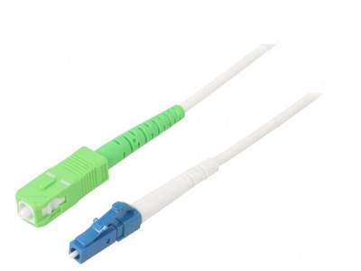 Patch Cord Fibră Optică OS2 LC/UPC-SC/APC 15m Alb foto