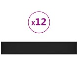 Cumpara ieftin Panouri de perete 12 buc. rosu 90x15 cm piele ecologica 1,62 m&sup2;