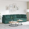 VidaXL Canapea modulară cu perne, verde &icirc;nchis, textil