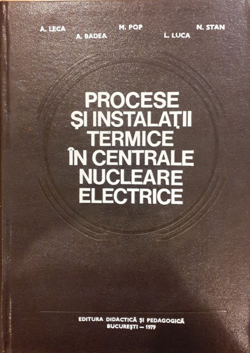 Procese si instalatii termice in centrale nucleare electrice
