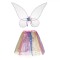 Set Deghizare Copii, Aripi Multicolor, Fustă Tutu 30 cm, 2 Bucăți, Multicolor