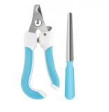 Cumpara ieftin Set cleste si pila pentru gheare de pisica si caine, albastru deschis, Oem